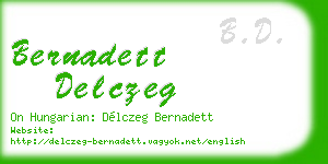 bernadett delczeg business card